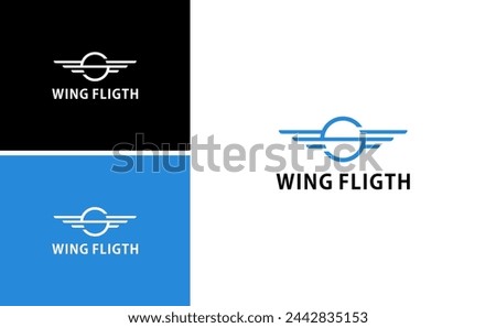 wing flight logo with letter s  sport vector. patriotic veteran logotype idea