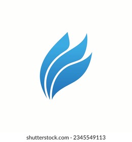 Wing fly abstract logo vector image
