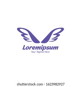 Wing and flying logo design