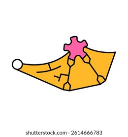 wing with gear line icon vector. wing with gear sign. isolated symbol illustration
