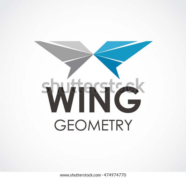 Wing Geometry Logo Design Vector Template Business Finance