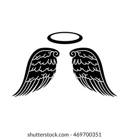 Wing Halo Angel Heaven Aureole Bird Stock Vector (Royalty Free ...