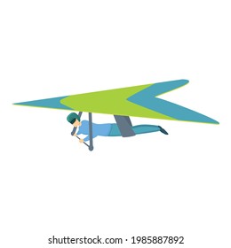 Wing hang glider icon. Cartoon of Wing hang glider vector icon for web design isolated on white background