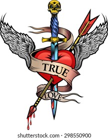 wing and heart arrow