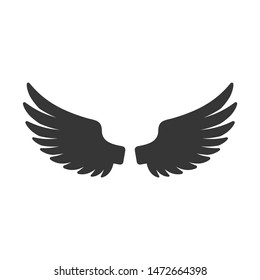 Wing Icon. Bird Logo on White Background. Vector