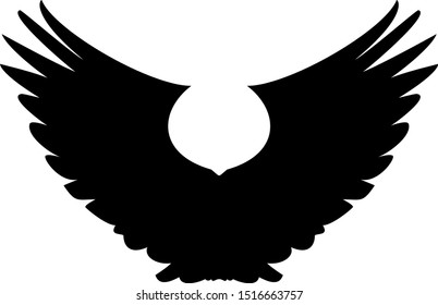 Wing Icon. Bird Logo on White Background. Vector