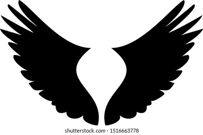 Wing Icon. Bird Logo on White Background. Vector