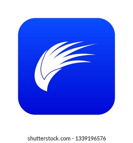 Wing icon digital blue for any design isolated on white vector illustration