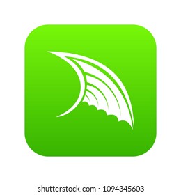 Wing icon digital green for any design isolated on white vector illustration