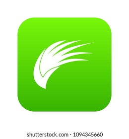 Wing icon digital green for any design isolated on white vector illustration