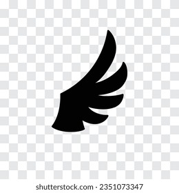 Icono de ala. Ave águila volando heráldica. Logo del halcón fénix. Ilustración vectorial.