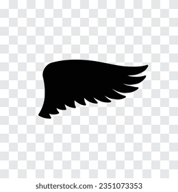 Wing icon. Eagle bird heraldic flying. Falcon phoenix hawk logo. Vector illustration.