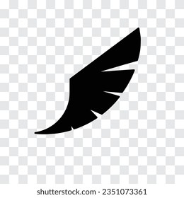 Wing icon. Eagle bird heraldic flying. Falcon phoenix hawk logo. Vector illustration.