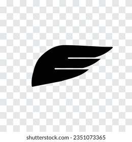 Wing icon. Eagle bird heraldic flying. Falcon phoenix hawk logo. Vector illustration.