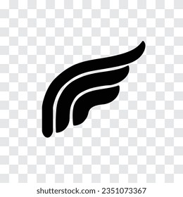 Wing icon. Eagle bird heraldic flying. Falcon phoenix hawk logo. Vector illustration.