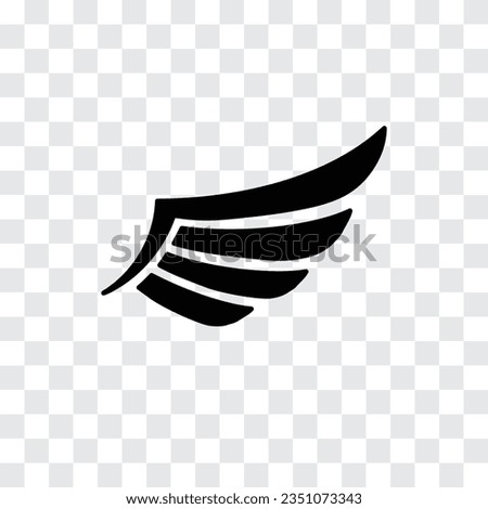 Wing icon. Eagle bird heraldic flying. Falcon phoenix hawk logo. Vector illustration.