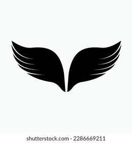 Wing Icon. Feathers Symbol - Vector.