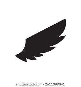 Wing icon isolated on white background.