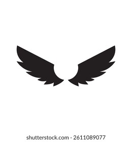Wing icon isolated on white background.