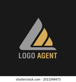 Wing icon. Letter L and A Logo design. Vector Illustration.