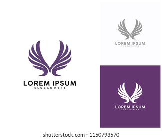Wing icon logo design vector