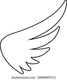 Wing icon wing logo designs. Various artistic bird, angel, bat, eagle, and minimalist wing vector isolated on transparent for branding, tattoos, emblems, or fantasy design projects.