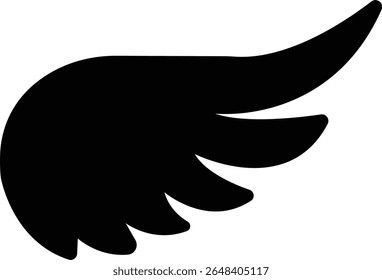 Wing icon wing logo designs. Various artistic bird, angel, bat, eagle, and minimalist wing vector isolated on transparent for branding, tattoos, emblems, or fantasy design projects.