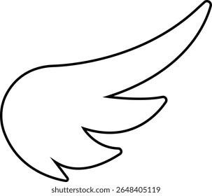Wing icon wing logo designs. Various artistic bird, angel, bat, eagle, and minimalist wing vector isolated on transparent for branding, tattoos, emblems, or fantasy design projects.