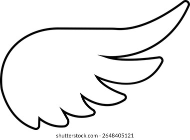 Wing icon wing logo designs. Various artistic bird, angel, bat, eagle, and minimalist wing vector isolated on transparent for branding, tattoos, emblems, or fantasy design projects.