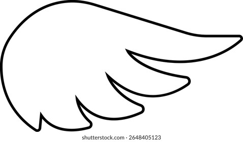 Wing icon wing logo designs. Various artistic bird, angel, bat, eagle, and minimalist wing vector isolated on transparent for branding, tattoos, emblems, or fantasy design projects.