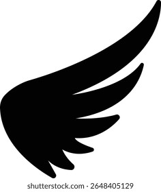 Wing icon wing logo designs. Various artistic bird, angel, bat, eagle, and minimalist wing vector isolated on transparent for branding, tattoos, emblems, or fantasy design projects.