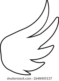Wing icon wing logo designs. Various artistic bird, angel, bat, eagle, and minimalist wing vector isolated on transparent for branding, tattoos, emblems, or fantasy design projects.