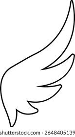 Wing icon wing logo designs. Various artistic bird, angel, bat, eagle, and minimalist wing vector isolated on transparent for branding, tattoos, emblems, or fantasy design projects.