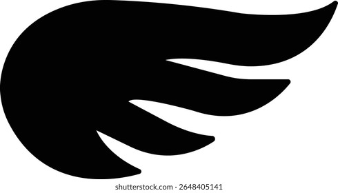 Wing icon wing logo designs. Various artistic bird, angel, bat, eagle, and minimalist wing vector isolated on transparent for branding, tattoos, emblems, or fantasy design projects.