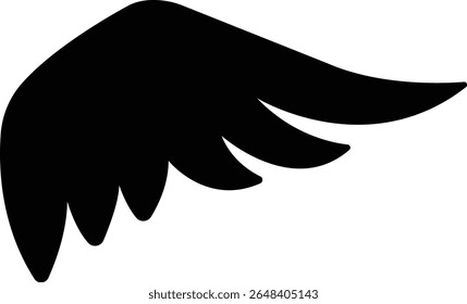 Wing icon wing logo designs. Various artistic bird, angel, bat, eagle, and minimalist wing vector isolated on transparent for branding, tattoos, emblems, or fantasy design projects.