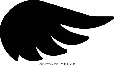 Wing icon wing logo designs. Various artistic bird, angel, bat, eagle, and minimalist wing vector isolated on transparent for branding, tattoos, emblems, or fantasy design projects.