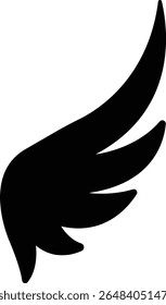 Wing icon wing logo designs. Various artistic bird, angel, bat, eagle, and minimalist wing vector isolated on transparent for branding, tattoos, emblems, or fantasy design projects.