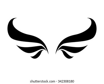Wing icon . Logo symbol . Vector illustration
