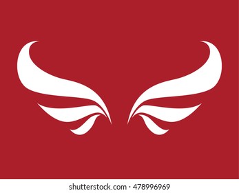 Wing icon . Logo symbol . Vector illustration