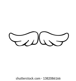 wing icon logo unique illustration.-vector