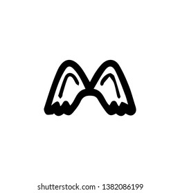 wing icon logo unique illustration.-vector
