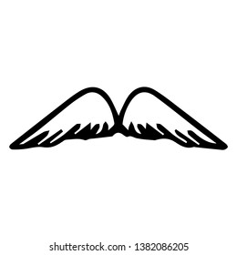 wing icon logo unique illustration.-vector