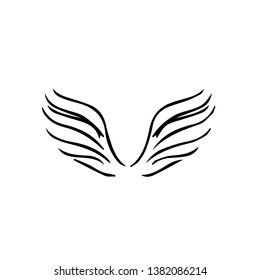 wing icon logo unique illustration.-vector