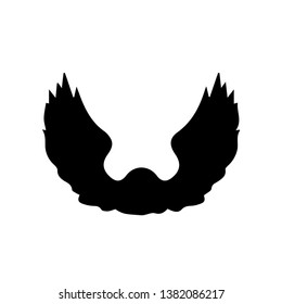 wing icon logo unique illustration.-vector
