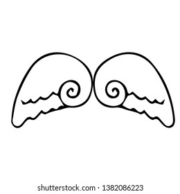 wing icon logo unique illustration.-vector