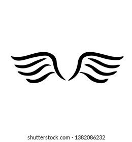wing icon logo unique illustration.-vector