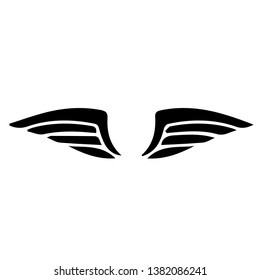 wing icon logo unique illustration.-vector