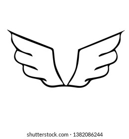 wing icon logo unique illustration.-vector