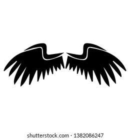 wing icon logo unique illustration.-vector