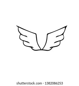 wing icon logo unique illustration.-vector